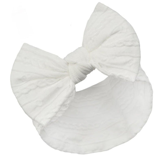 BABY WHITE CABLE HEADBAND