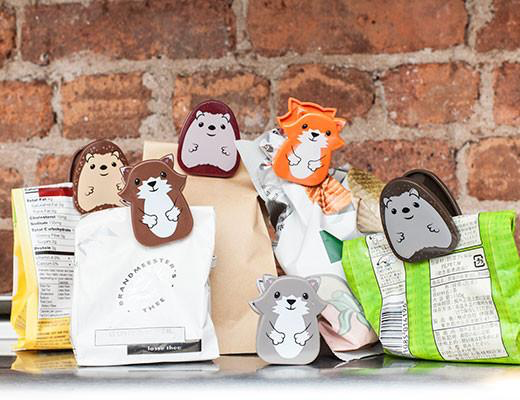 BAG CLIPS WOODLAND SET OF 6