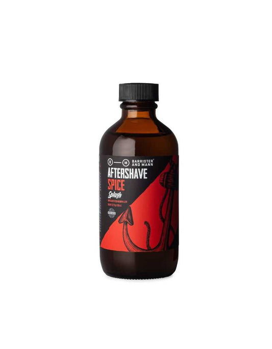 Barrister and Mann Spice Aftershave Splash bottle for personal grooming