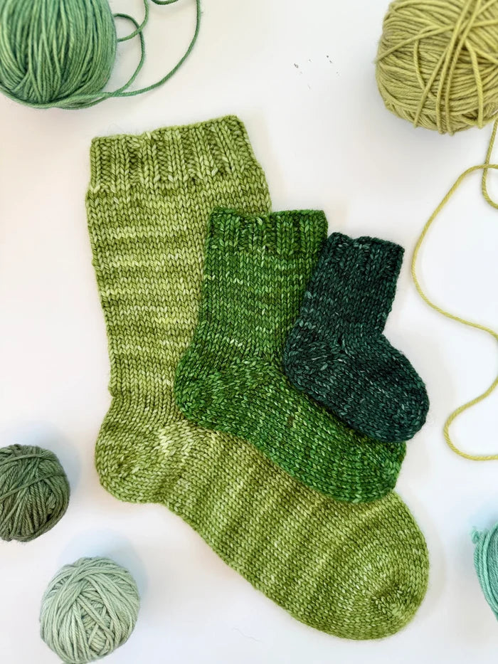 Base Doodle Toe Up Socks - DK - Pattern Brochure by Pacific Knit Co.
