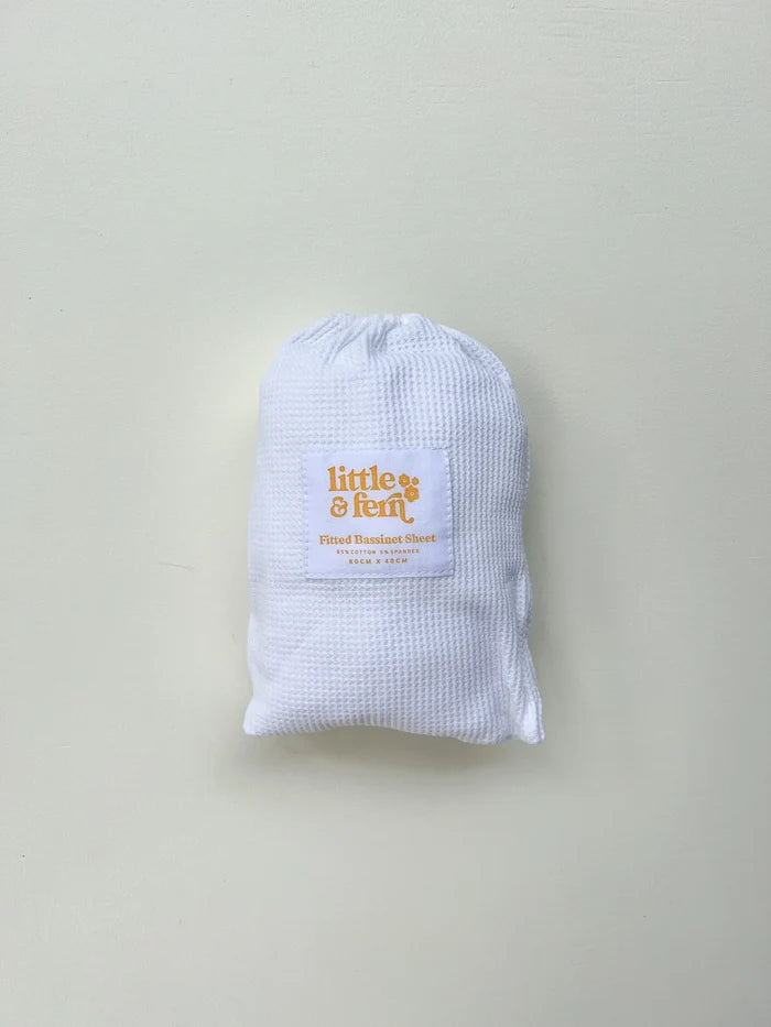 BASSINET SHEET - Waffle Milk