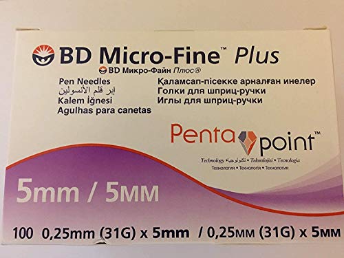 Bd Micro-Fine Penta Point Sterile Pen Needles 5Mm X 31G