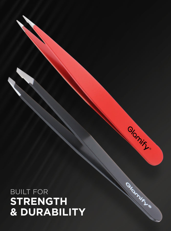 Black Slanted Tweezer - product view 4