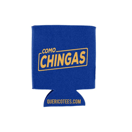 Blue Como Chingas Can Cooler