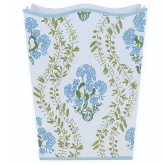 Blue Hampton Garden Wastepaper Basket - The Well Appointed House