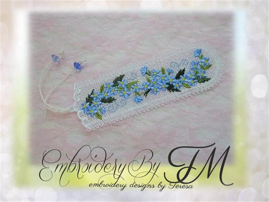 Bookmark forget-me-not / 5x7 hoop