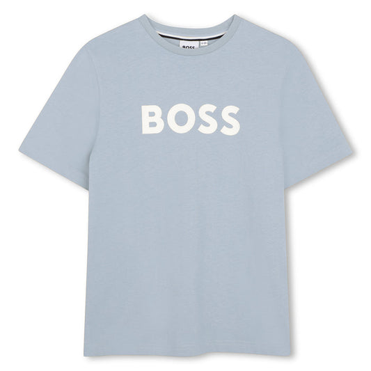 Boss Pale Blue Short Sleeved T Shirt