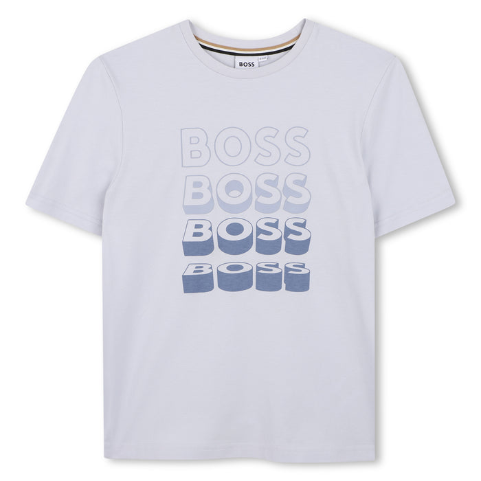 Boss Pale Blue Short Sleeved T Shirt