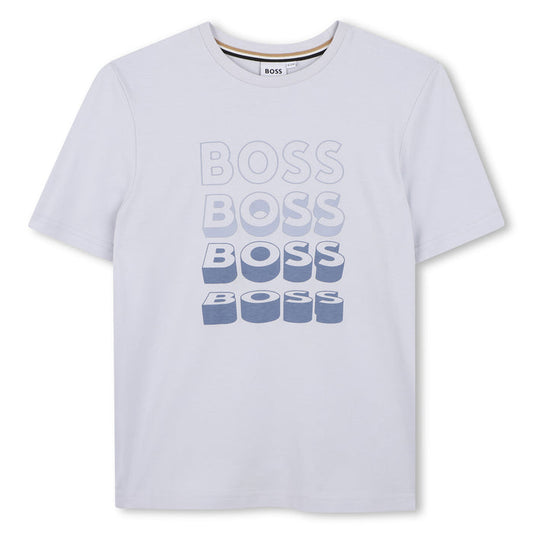 Boss Pale Blue Short Sleeved T Shirt