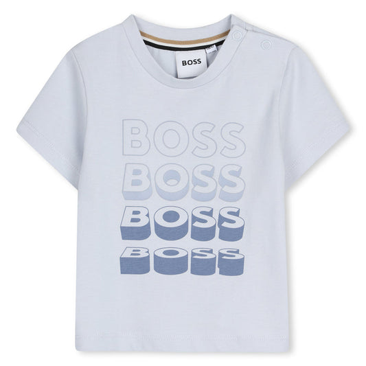 Boss Toddler Pale Blue Short Sleeved T Shirt