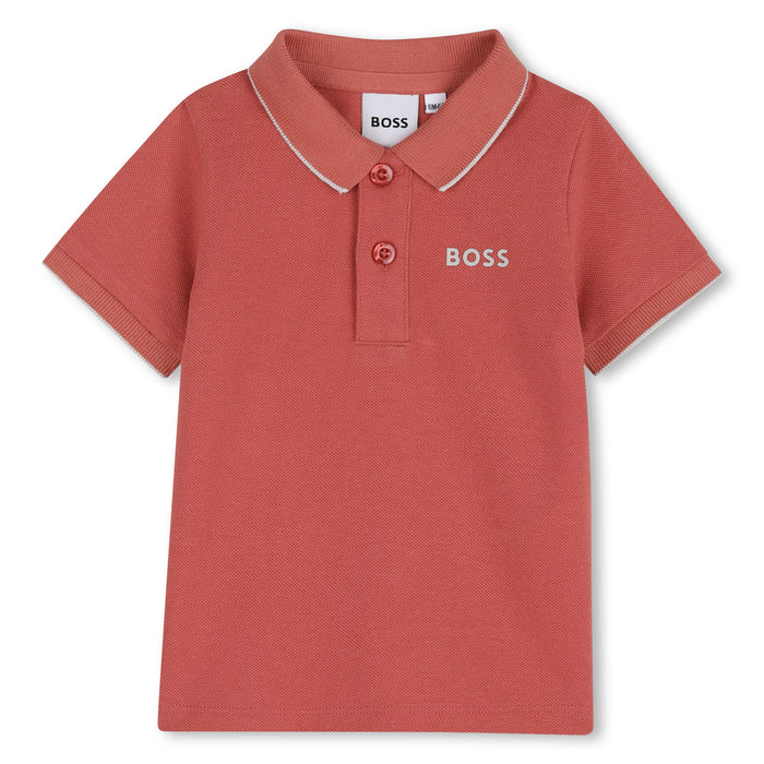 Boss Toddler Raspberry Short Sleeved Polo