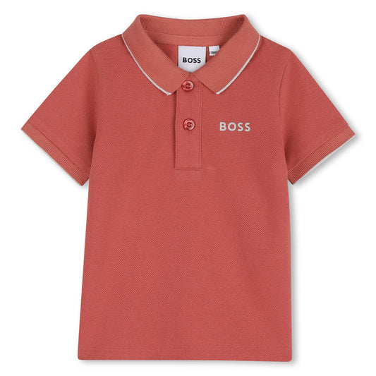 Boss Toddler Raspberry Short Sleeved Polo