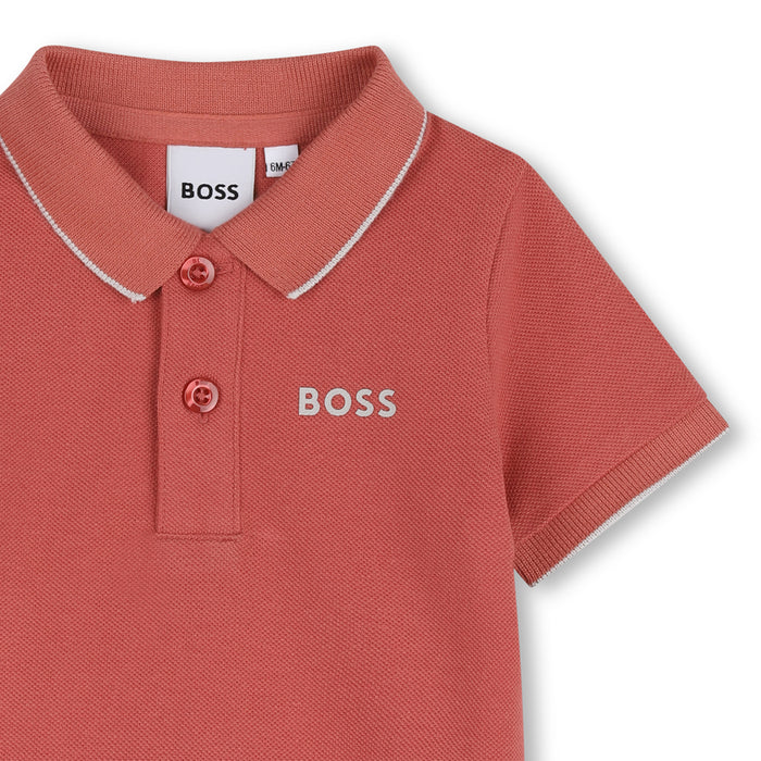Boss Toddler Raspberry Short Sleeved Polo