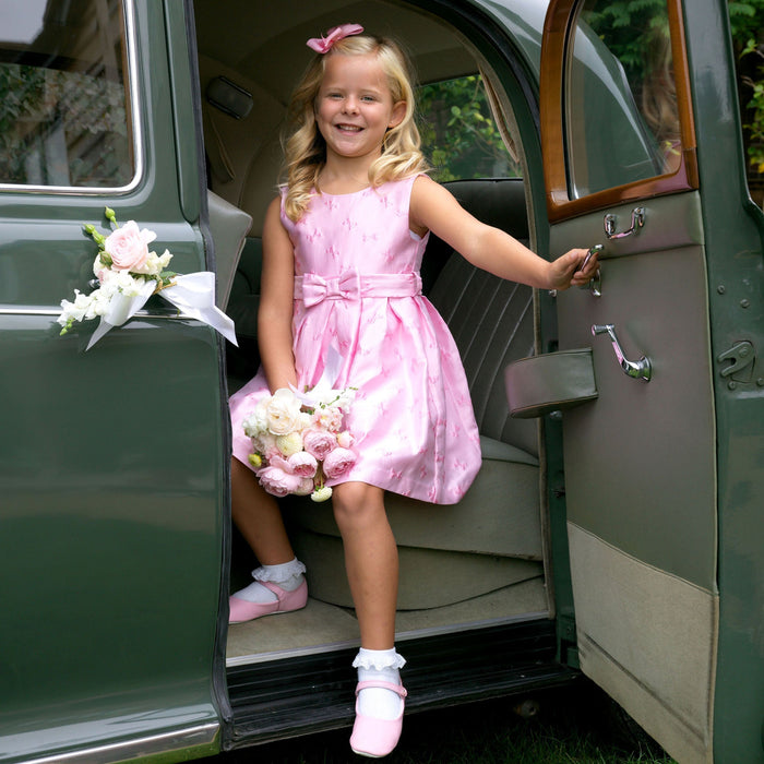 Bow Damask Dress - The Well Appointed House