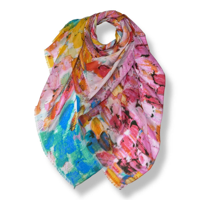 Bright Coloured Canvas Pink Scarf - Precious Sparkle