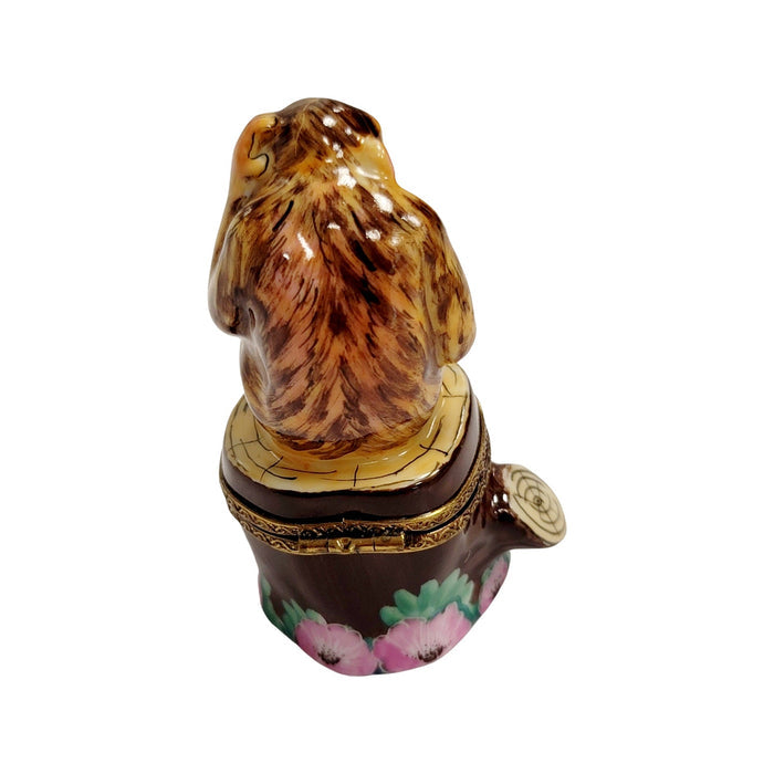 Brown Monkey Limoges Box Porcelain Limoges wild animals French Trinket Box