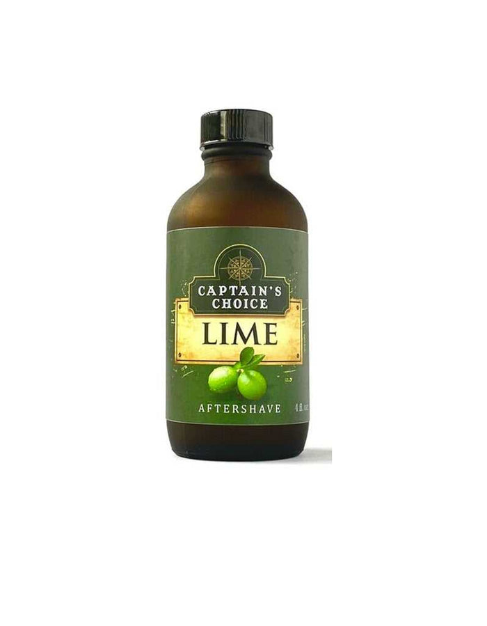 Captain's Choice Lime Aftershave bottle for men's grooming
