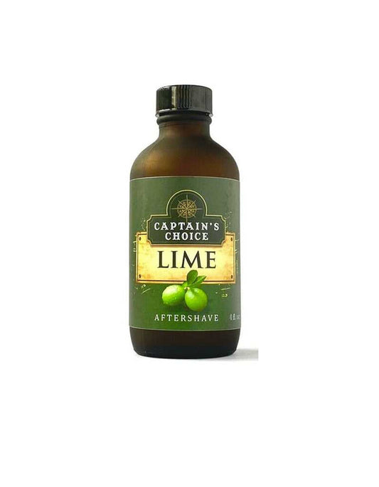 Captain's Choice Lime Aftershave bottle for men's grooming