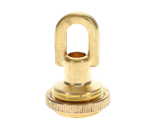 Cast Brass Screw Collar Loop, Tap 1/4IP, Slips 1-1/16" Hole, Unfinished Brass (10996U)