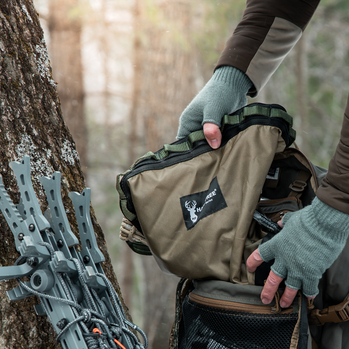 'Challenger' Hunting Saddle Being taken out of a pack