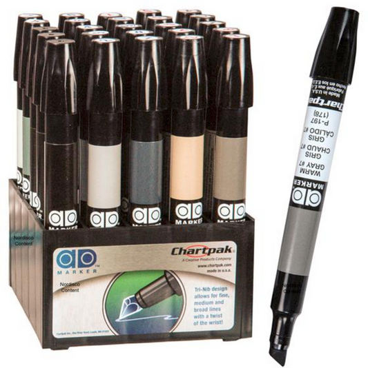 Chartpak AD Design Markers - Neutrals, Blacks, & Blenders - by Chartpak - K. A. Artist Shop