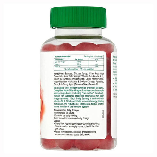 Chewy Vites Superfoods Apple Cider Vinegar Gummies 60's Chewy Vites