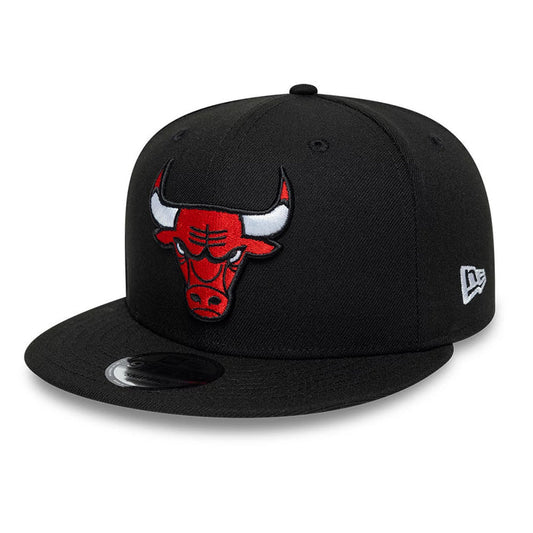Pictured is this NBA Chicago Bulls Core 9FIFTY Snapback cap in black. 1