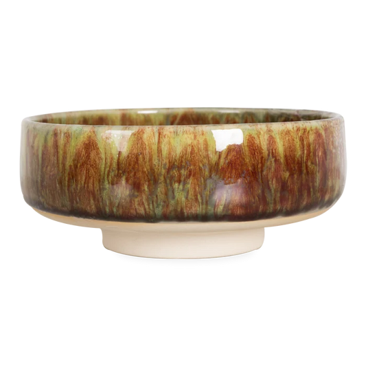 Defined by it's unique flowing glaze and its elegant footed silhouette, the Christian Tortu Ceramic Dish is carefully handmade and glazed by ceramic craftsmen in Portugal.