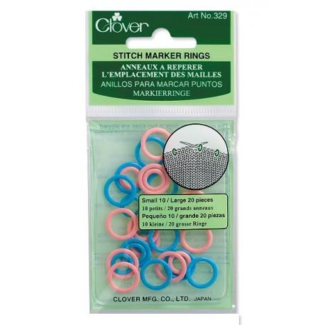 Clover Stitch Marker Rings