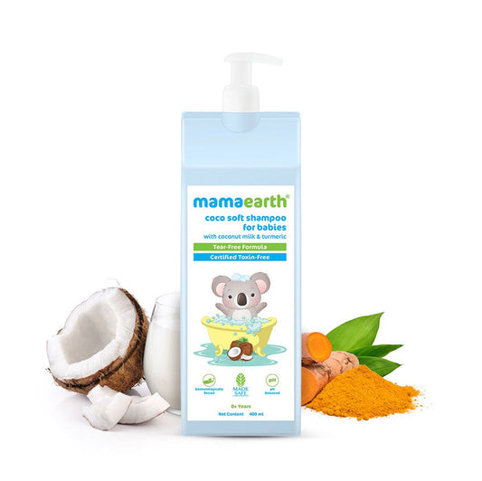 Coco Soft Shampoo with Coconut Milk & Turmeric for Gentle Cleansing - 400 ml