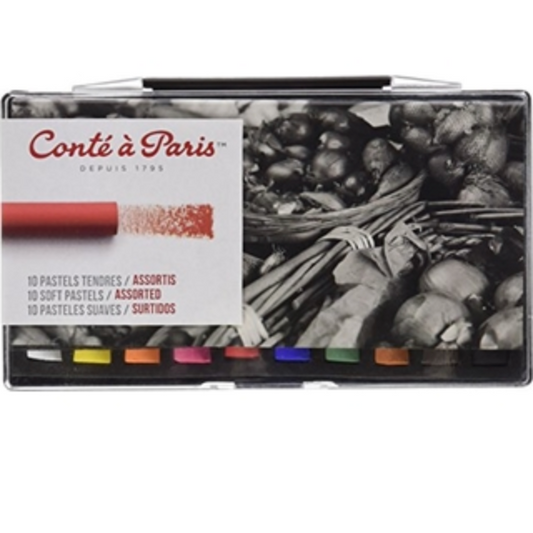 Conté à Paris 10 Assorted Soft Pastels - by Conté - K. A. Artist Shop