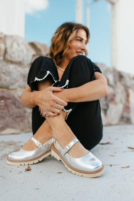 Corky's Silver Mirror Metallic If You Say So Shoes - Macoma Boutique305 Flats