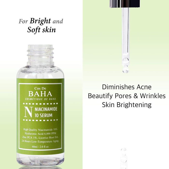 Cos De BAHA Niacinamide 10% + Zinc PCA 1% Serum 60ml / 2 fl. oz.