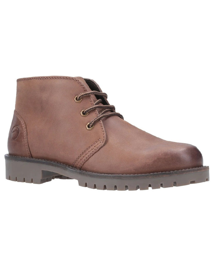 Tan Coloured Cotswold Mens Stroud Boots on white background #colour_tan