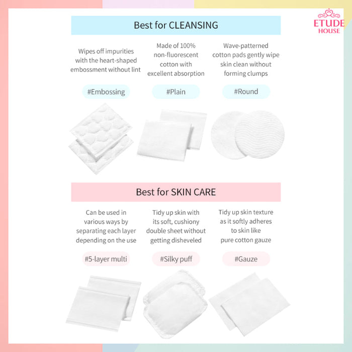 Cotton Pads Plain - Korean-Skincare