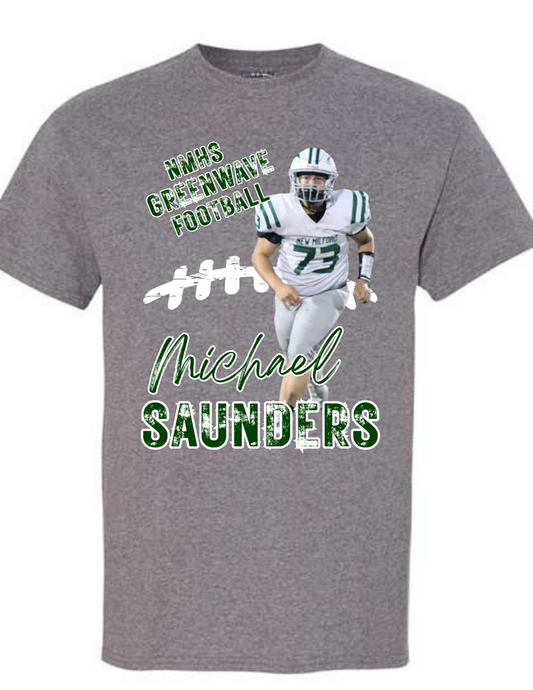 Custom Football Player Tee – Featuring Your All-Star
