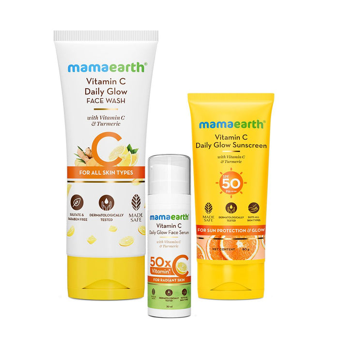 Daily Glow Up Kit with Vitamin C & Turmeric for Naturally Glowing Skin