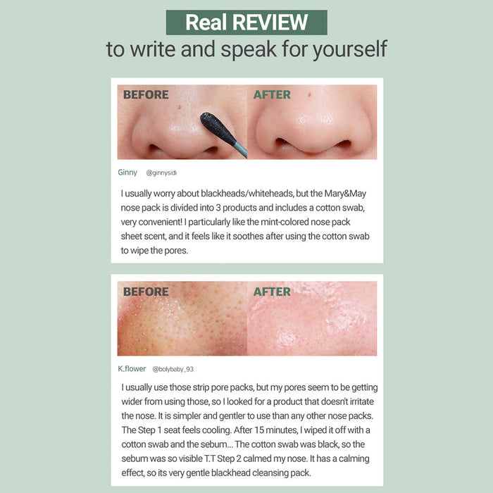 Mary & May Daily Safe Blackhead Clear Nose Pack Reviews Nudie Glow Australia