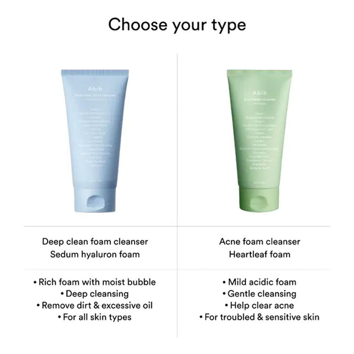 Abib Deep clean foam cleanser Sedum Hyaluron Foam Nudie Glow Australia