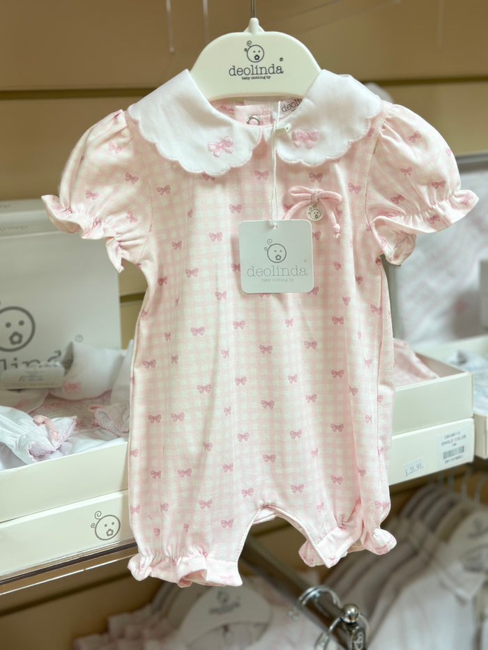 Deolinda Pink Bow romper