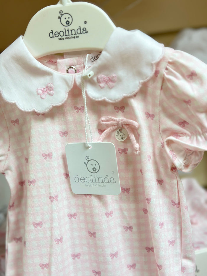 Deolinda Pink Bow romper