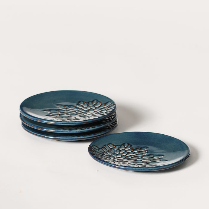 Emilia Small Plates Set of 4, High Tide