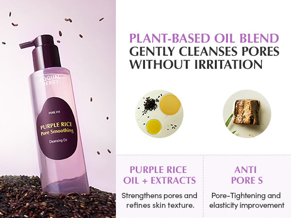 EqqualBerry Purple Rice Pore Smoothing Cleansing Oil 200ml