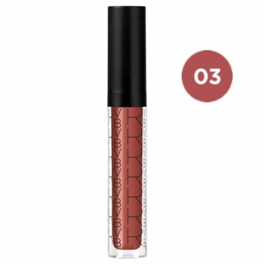 Ever & Ever Liquid Matte Long Lasting Lipstick in shade 03 Biscotto, in a sleek clear tube.