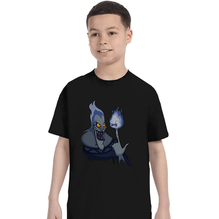 Shirts T-Shirts, Youth / XL / Black Finger Flame