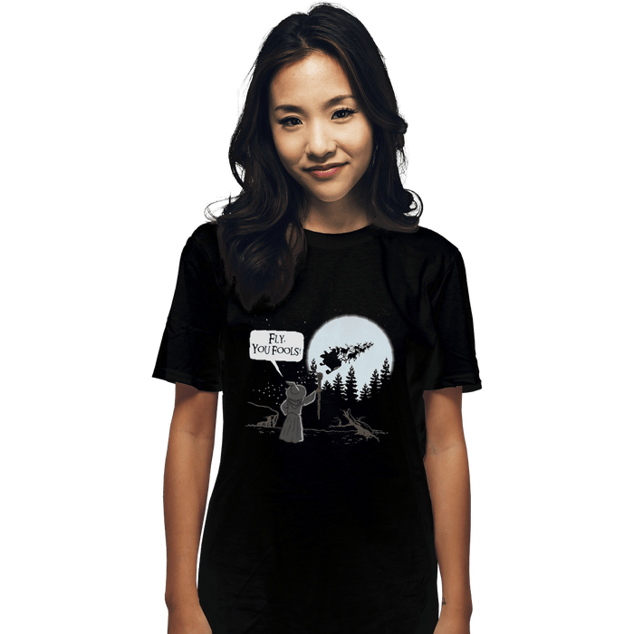 Shirts T-Shirts, Unisex / Small / Black Fly you fools!