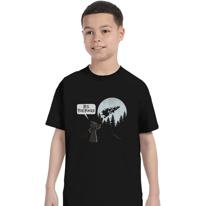 Shirts T-Shirts, Youth / XL / Black Fly you fools!