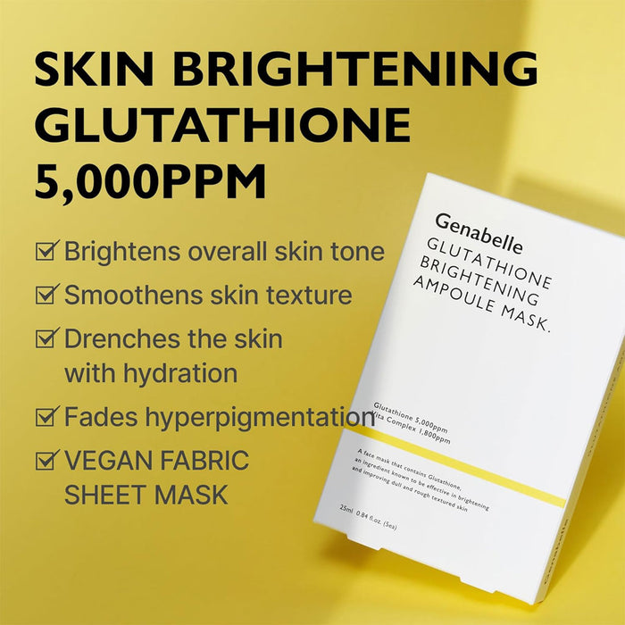 Genabelle Glutathione Brightening Ampoule Mask Nudie Glow Australia