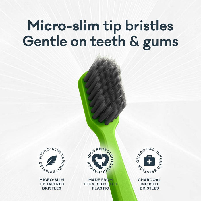 Grin 100% Recycled Toothbrush Medium Lime