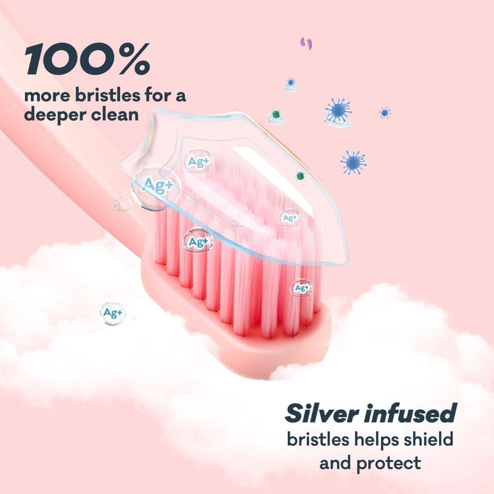 Grin Pro Ultimate Gentle Care Toothbrush Ultra Soft Green & Pink 2 Pack